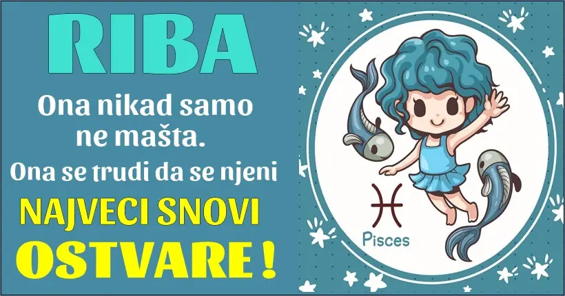 RIBE: ŽIVOT je nije MAZIO, ali UVIJEK  je imala VELIKE CILJEVE od kojih NE ODUSTAJE!