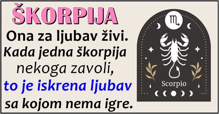 ŠKORPIJA: Prosto je najbolja, nema tu neke dileme, ona je carica koja zna šta od života želi!