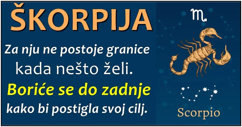 Skorpija ne gradi svoju srecu na tudjim suzama,ali nece trpeti nicije lazi nikada!