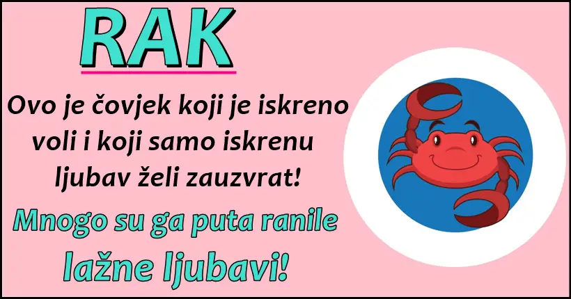 RAK: Stvoren je za ljubav i za ljubavnu sreću – Za njega se vredi boriti!