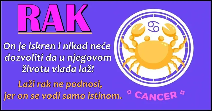 Rak je divan, ume da voli, da pati, da osjeća i uvijek čini baš sve za one do kojih mu je iskreno stalo!