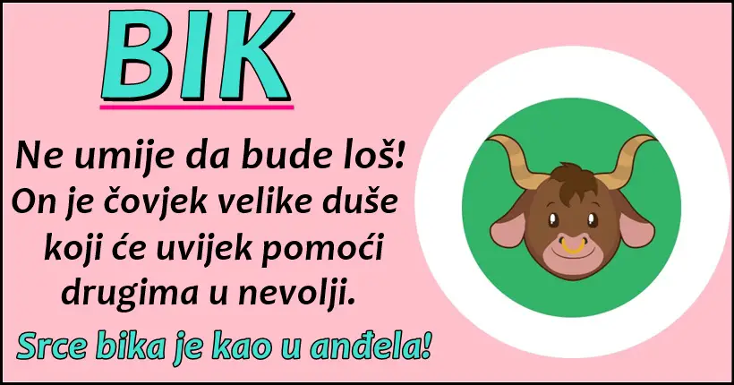 BIK: Svima je dobar, samo sebi nije - On je velikodušno biće velikog srca!